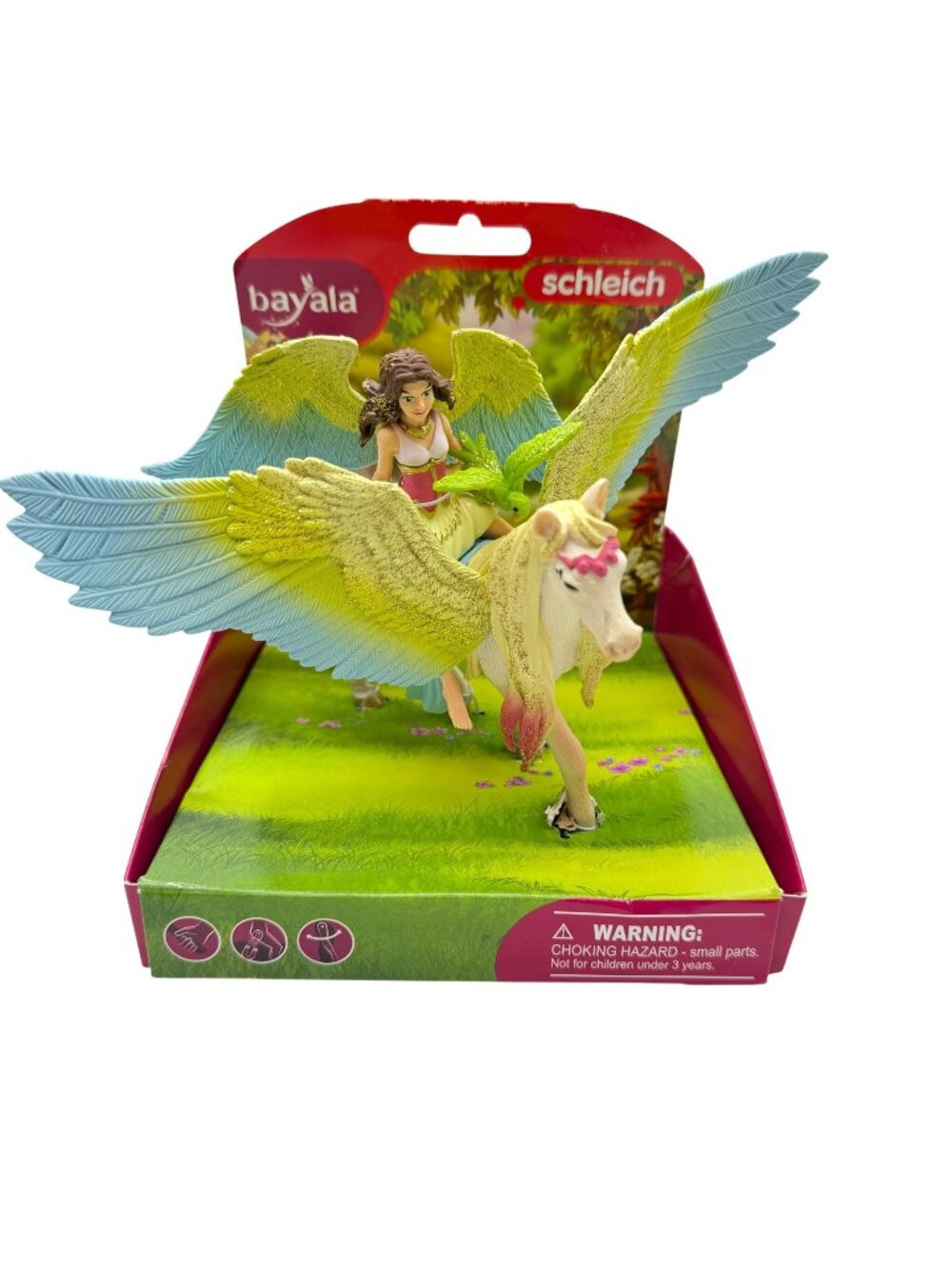 SCHLEICH 70566 Surah with glitter Pegasus and fairy playset horse winged fantasy